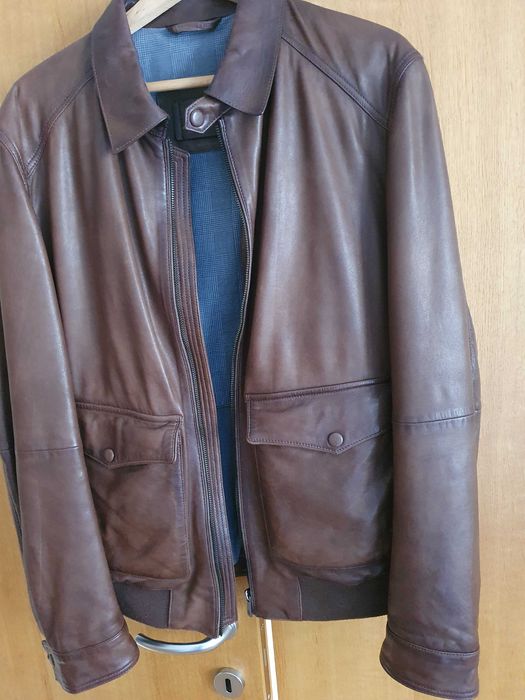 Мъжко кожено яке Massimo dutti