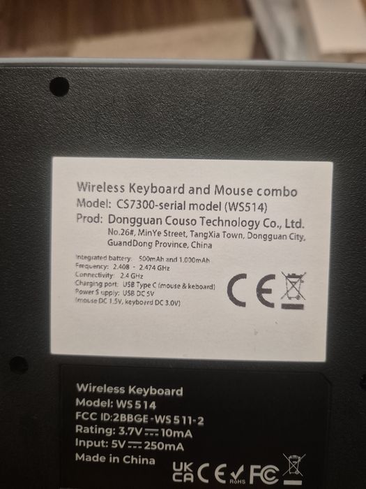 Set Tastatura Mouse Wireless RGB Seleris - Reincarcabil Gaming/Office