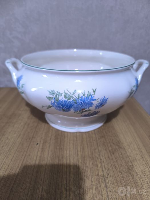 Винтажная фарфоровая супница (бульонница), СССР