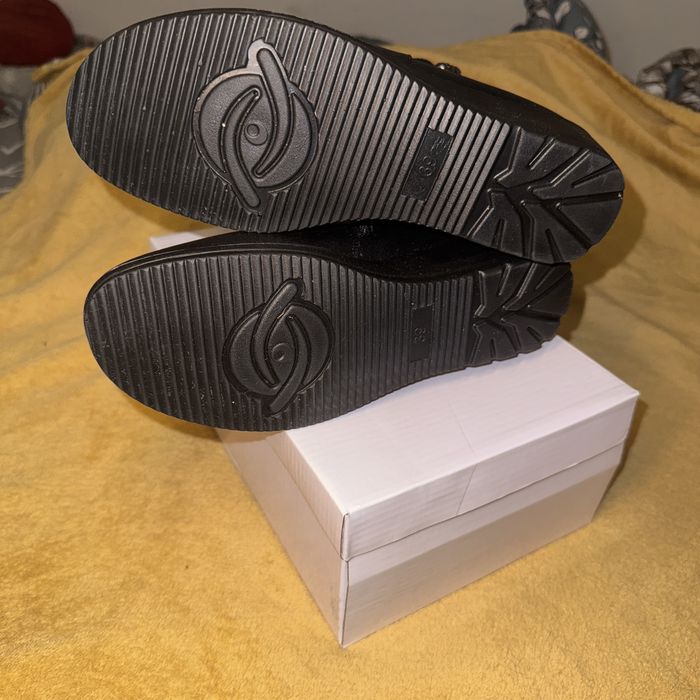 Ghete damă piele naturală cu platformă