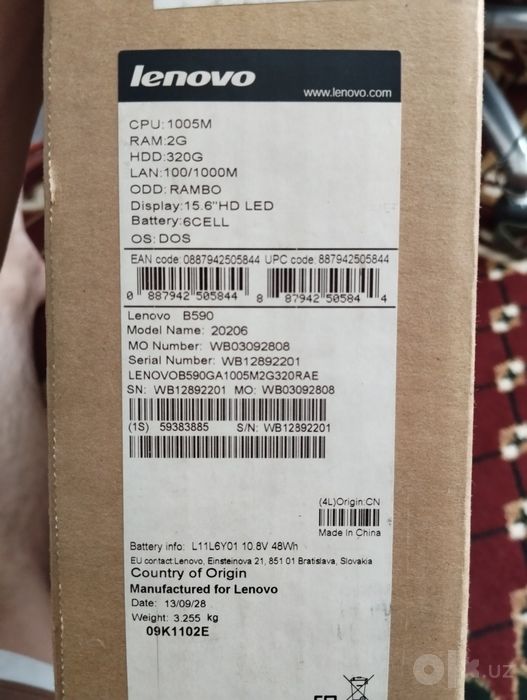 Lenovo B590 noutbuk sotiladi