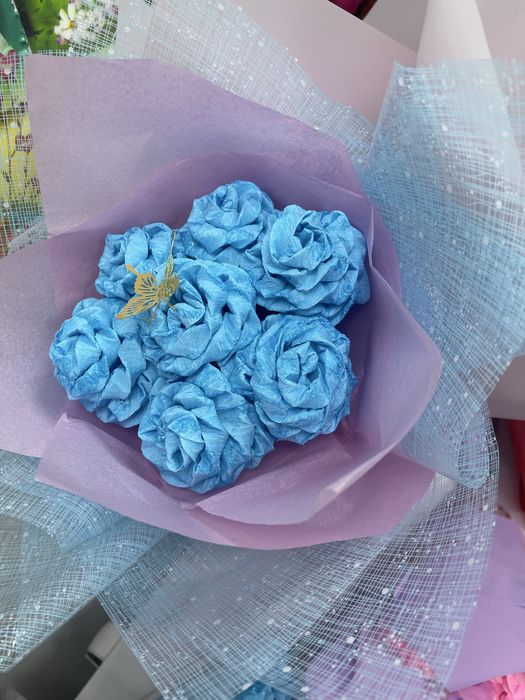 Цветы из гофрированной бумаги