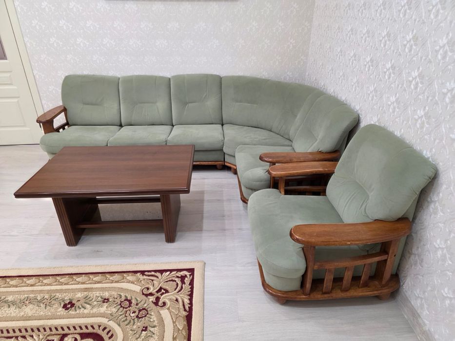 Диван угловой диван зеленый цвет