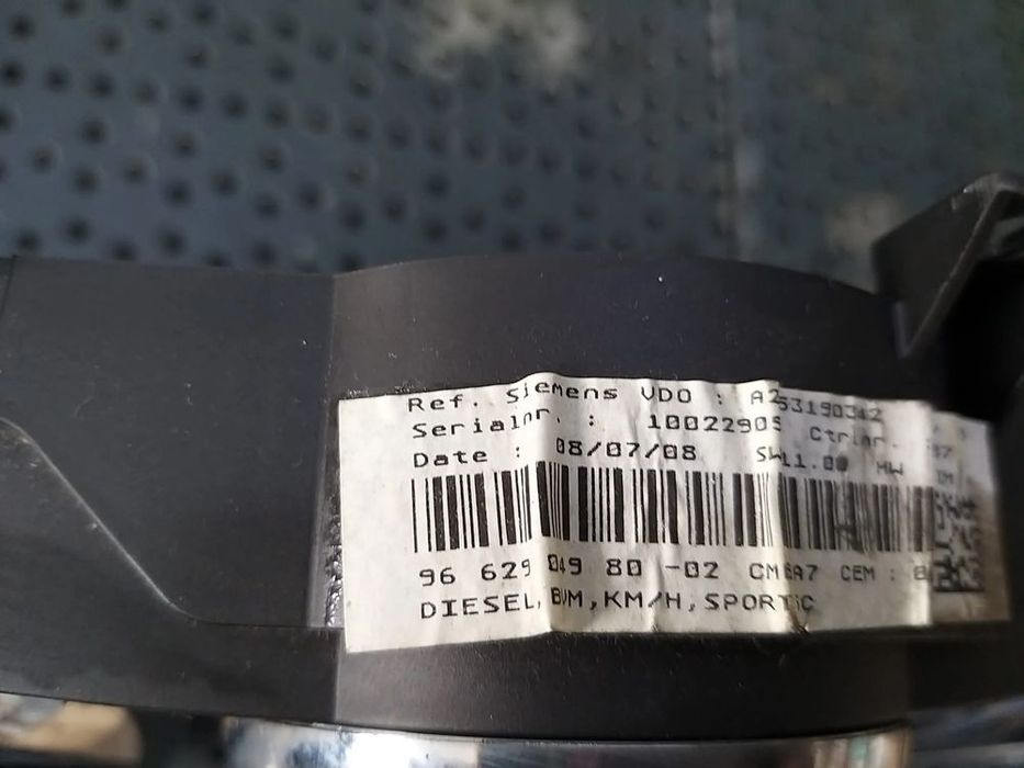 Ceasuri bord diesel peugeot 207 wa wc 966290498002 a2c53065549