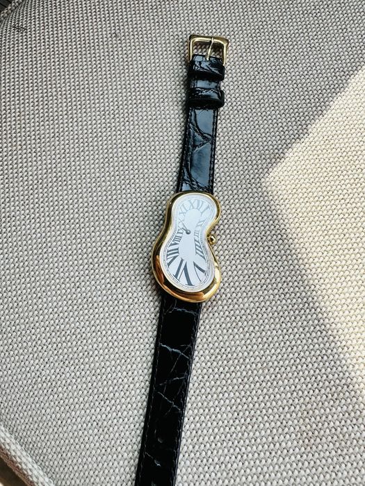 Salvador Dali Exaequo Softwatch Gold Plated Watch ! Anii 90' vintage