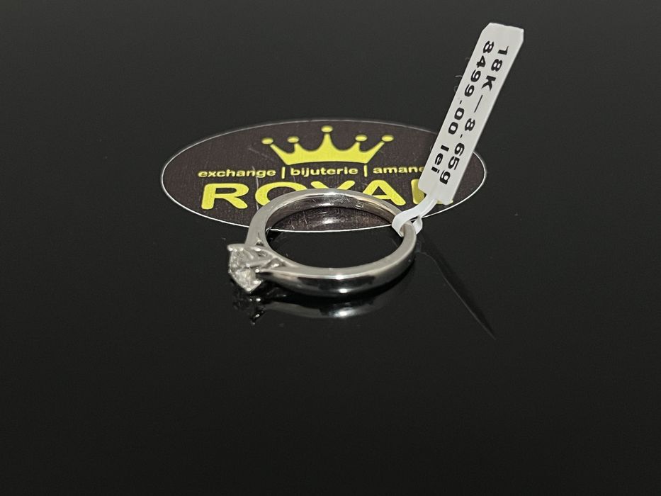 Bijuteria Royal CB: Inel dama aur 18k 1 diamant natural 0,35ct 3,65gr