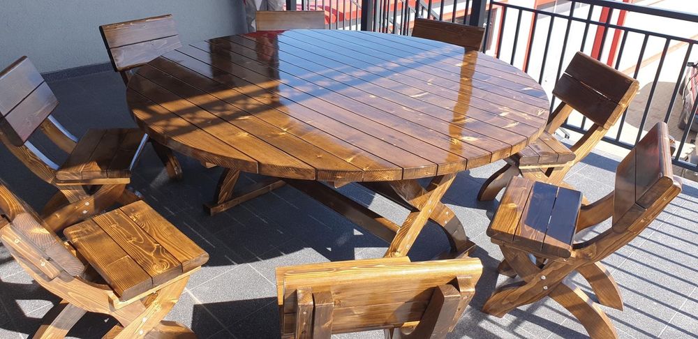 Masa rotunda scaun banca foisor, terasa, filigorie