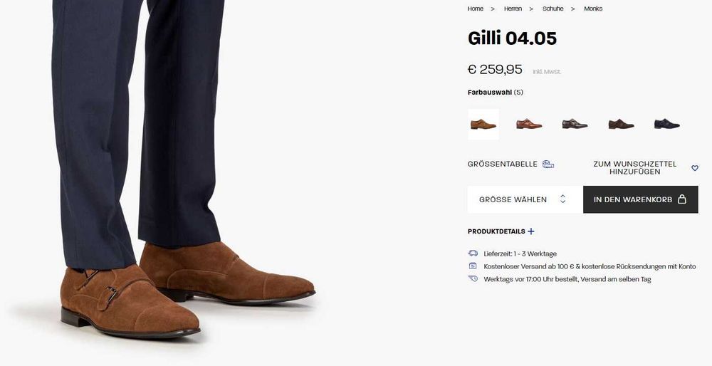 Pantofi monk 41 41.5  cap toe premium Dahlin NOI piele naturala moale