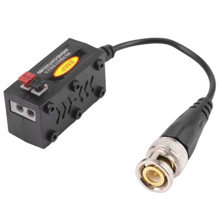 Видео Балун до 8 MPx Комплект от 2 броя Twisted Pair Transmitter 4K FULL HD 1080P Video Balun за 1MP/2MP/3MP/4MP/5MP/8MP HD-CVI/AHD/HD-TVI/CVBS Камери