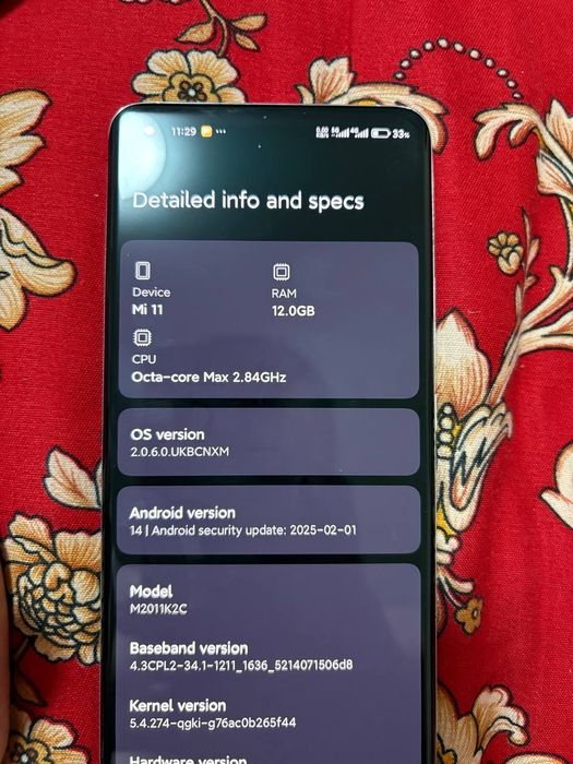 Xiomi mi11 12/256