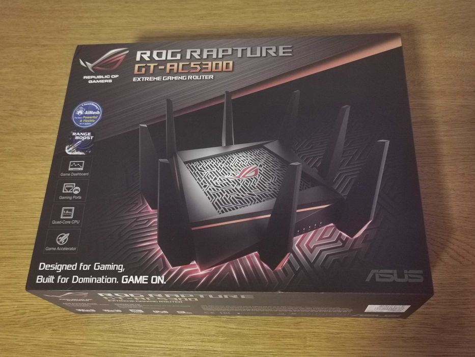 Router Asus ROG Rapture GT-AC5300,Tri-Band, Gigabit, AiMesh, 2 porturi