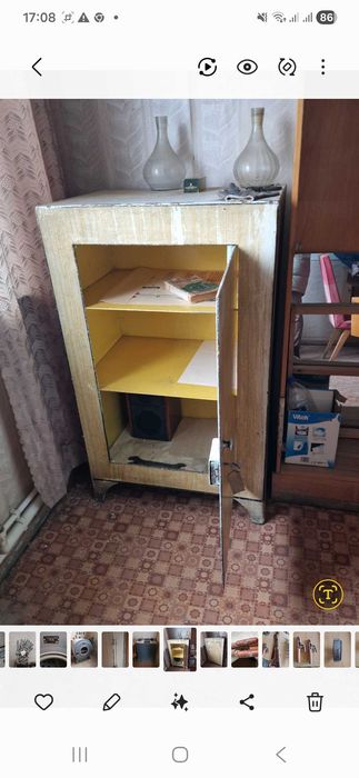 Советский  сейф и металлический шкафчик