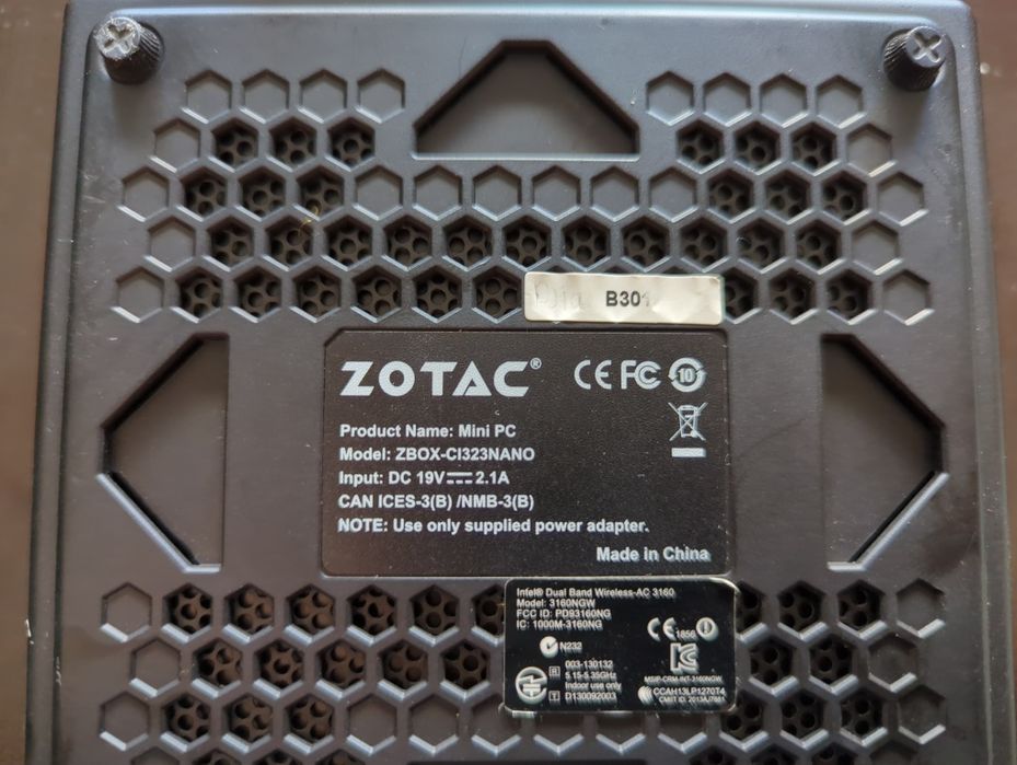 Оригинален Zotac Mini PC - ci323nano fanless