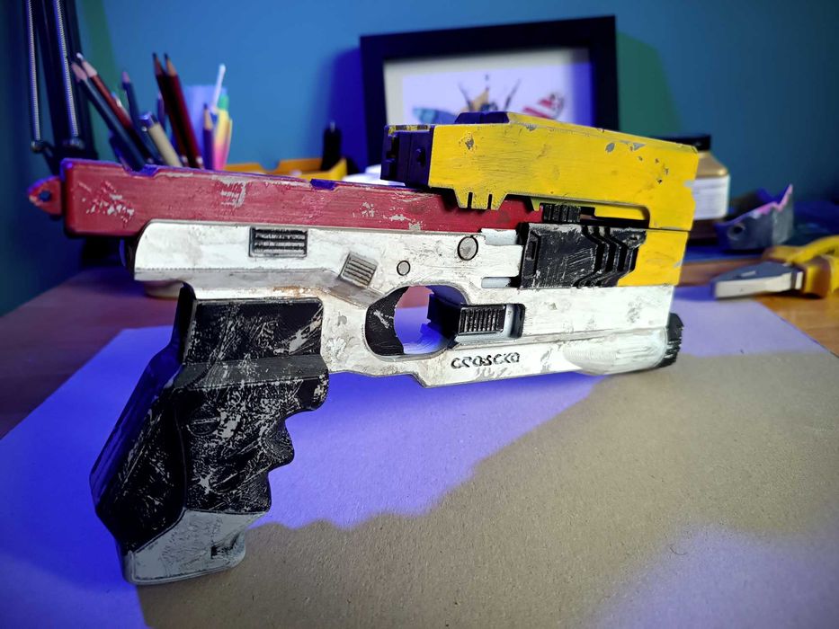 Cyberpunk 2077 Skippy Cosplay Косплей пистолет - реквизит