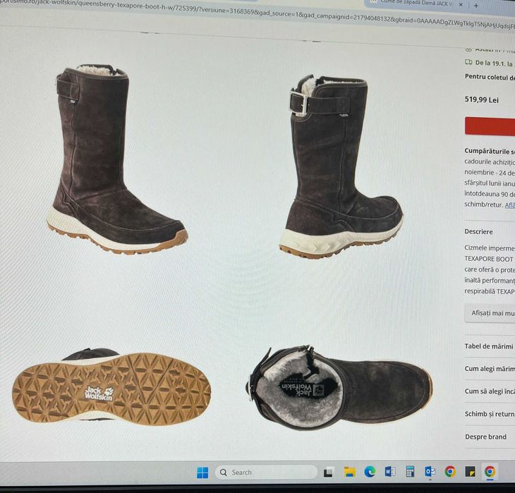Cizme  zăpadă Jack Wolfskin damă