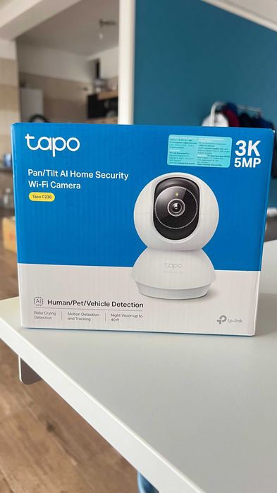 Cameră Wi-Fi TP-Link Tapo C230 3K (5MP) – rotativă, smart, nouă și SH