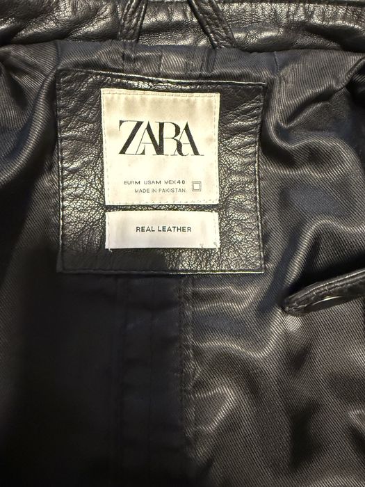 Zara яке естествена кожа