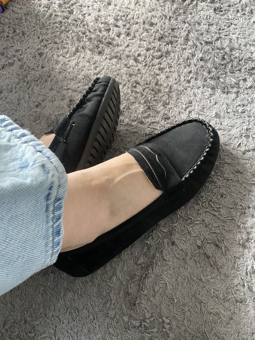 Mocasini catifea dama negri 40