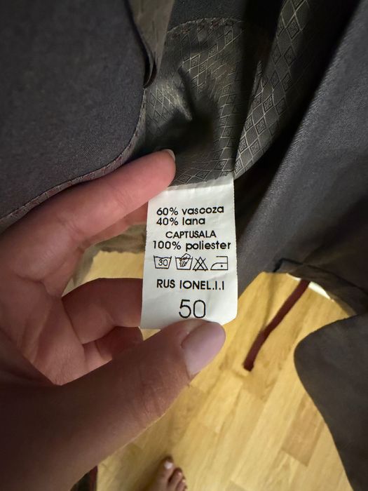 Costum din lana 2 piese pantaloni și sacou