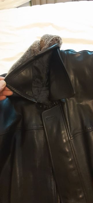 Мъжка кожена(телешка)шуба р-р 54-56