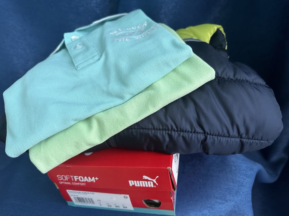 Яке без ръкави, поло шърт, обувки