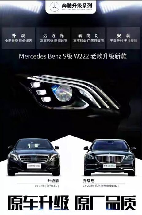 Зеркало фары W222, 14-20