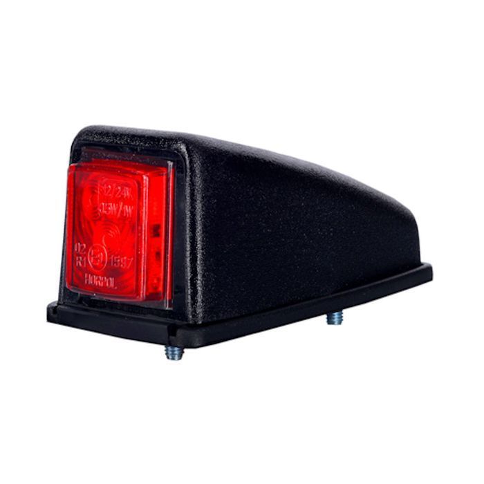 Lampa gabarit auto BestAutoVest 12/24V cu LED, culoare Rosie, 52x47x102mm, fixare cu suruburi