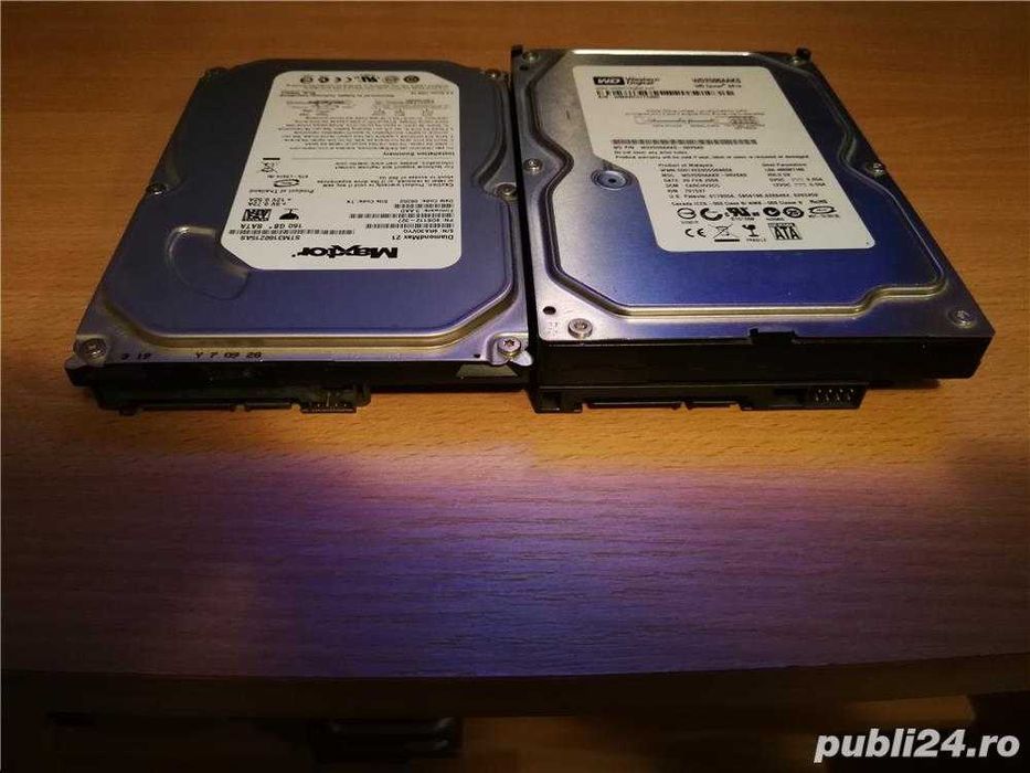 Vând HDD-uri (SATAIII) 3TB, 1TB, 256 GB, 160 GB, verificate 100% viață