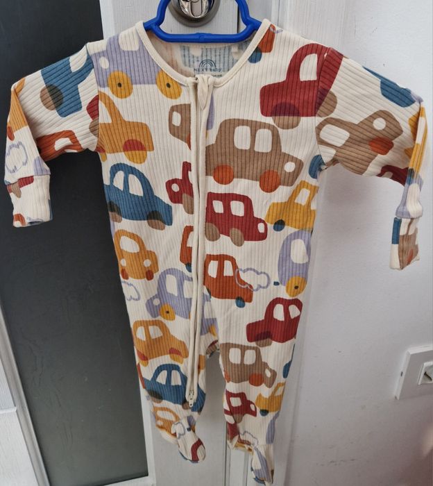 Set NEXT 3 salopete cu fermoar si botosei baieti 3-6 luni / 68