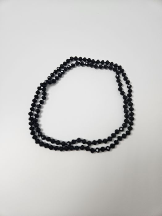 Colier rozaliu negru mare superb NOU