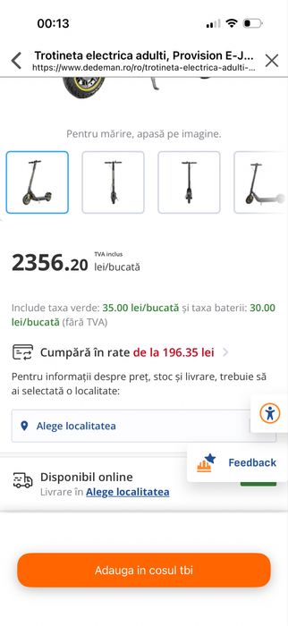 Trotineta electrica nou