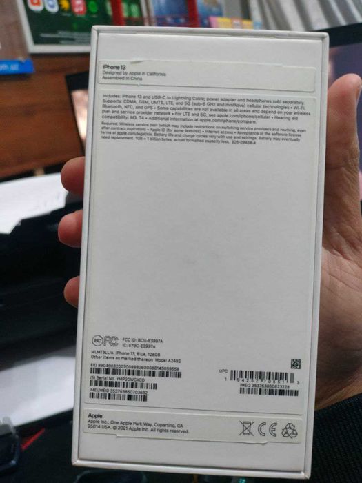 Iphone 13, 128gb, yomkost 84%, hech qanaqa aybi yo`q, karobka bor