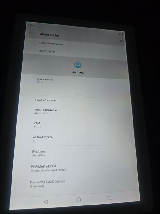 Tablet Brvaiuen 4 GB