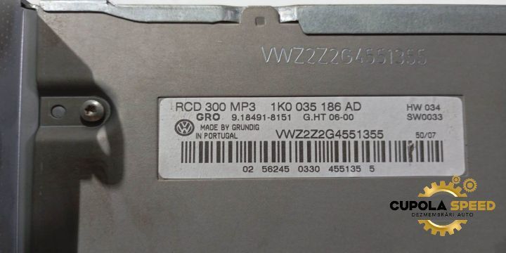 Radio CD 1K0035186AD Volkswagen VW Golf 5 [2003 - 2009]