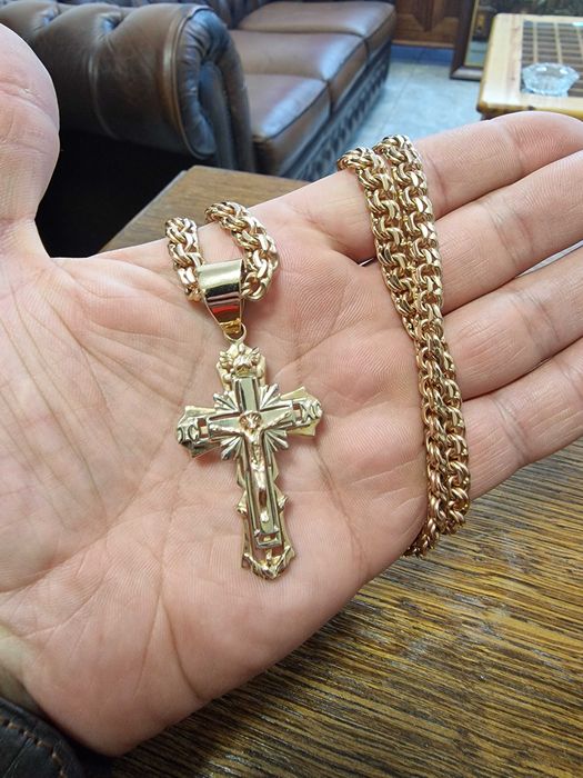 Мъжки Зланет Синджир Бисмарк с Кръст.