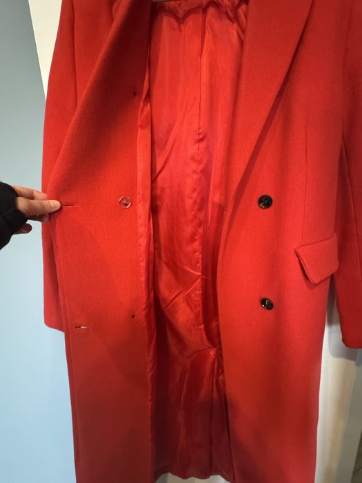 Червено пролетно/есенно палто