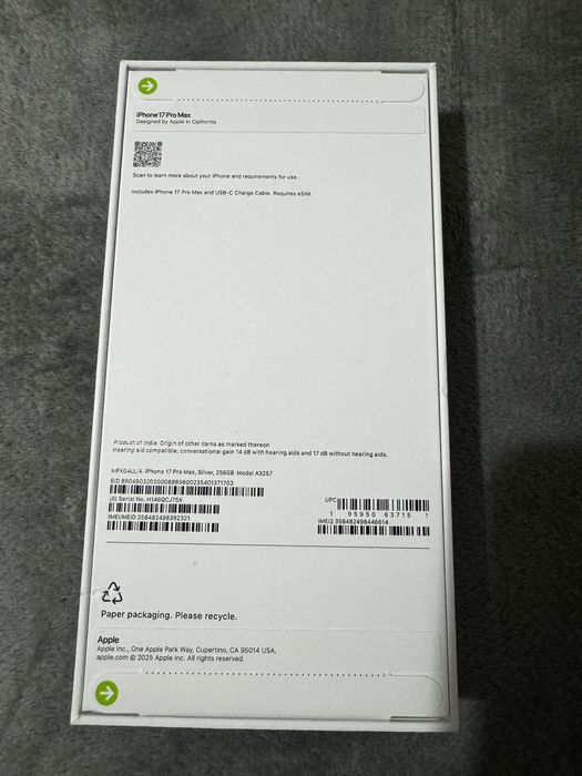 Iphone 17 Pro Max 256GB varianta din SUA