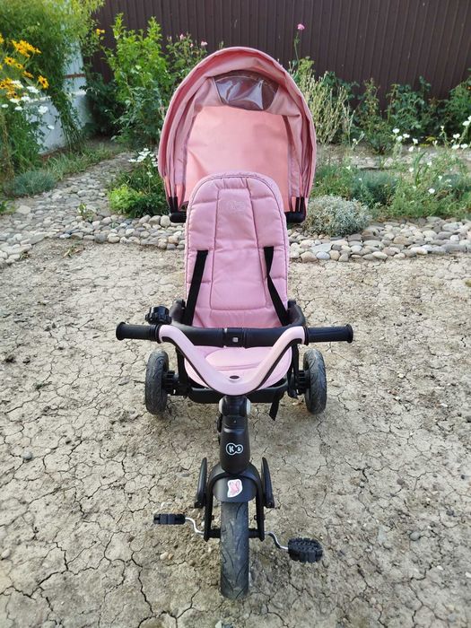 Tricicletă Kinderkraft roz pedale umbrelă