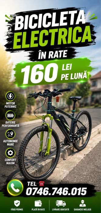 Bicicleta Electrica - NOUA - Garantie 2 ani - Transport Gratis
