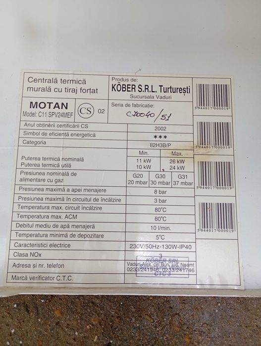 Dezmembrez centrala termica motan