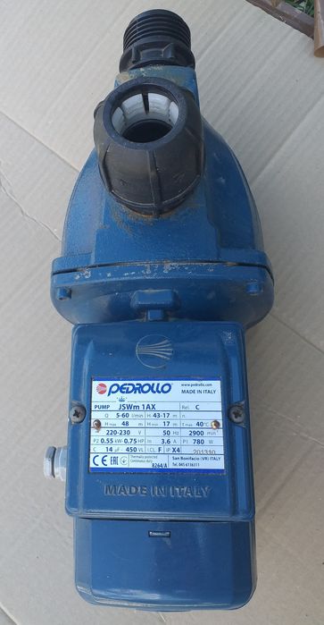 Pompă de suprafata Pedrollo JSWm 1AX, autoamorsanta, 550W