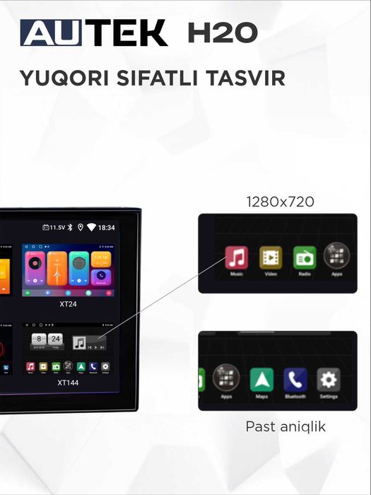 Автомобильный монитор Autek H20 9 и 10 д. 4/64GB Wi-Fi
