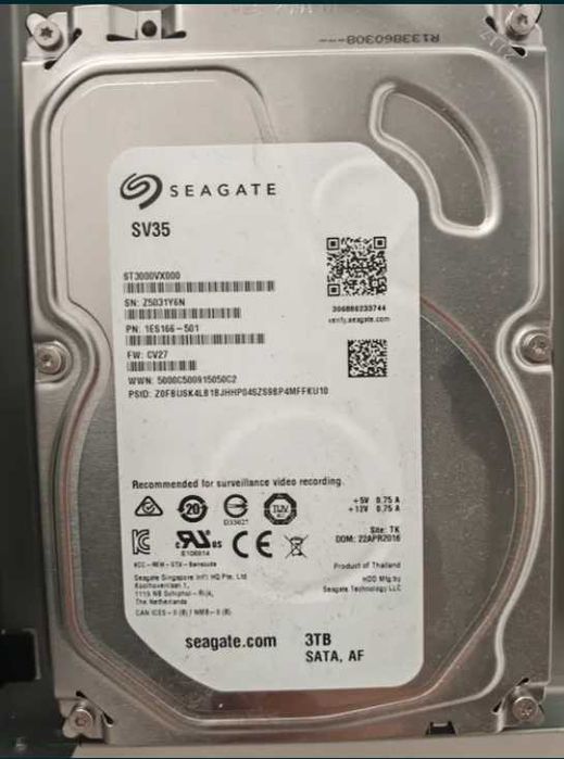 Hard disk HDD SATA (Surveillance) Seagate 3TB 7.2k - 3.5 Inch