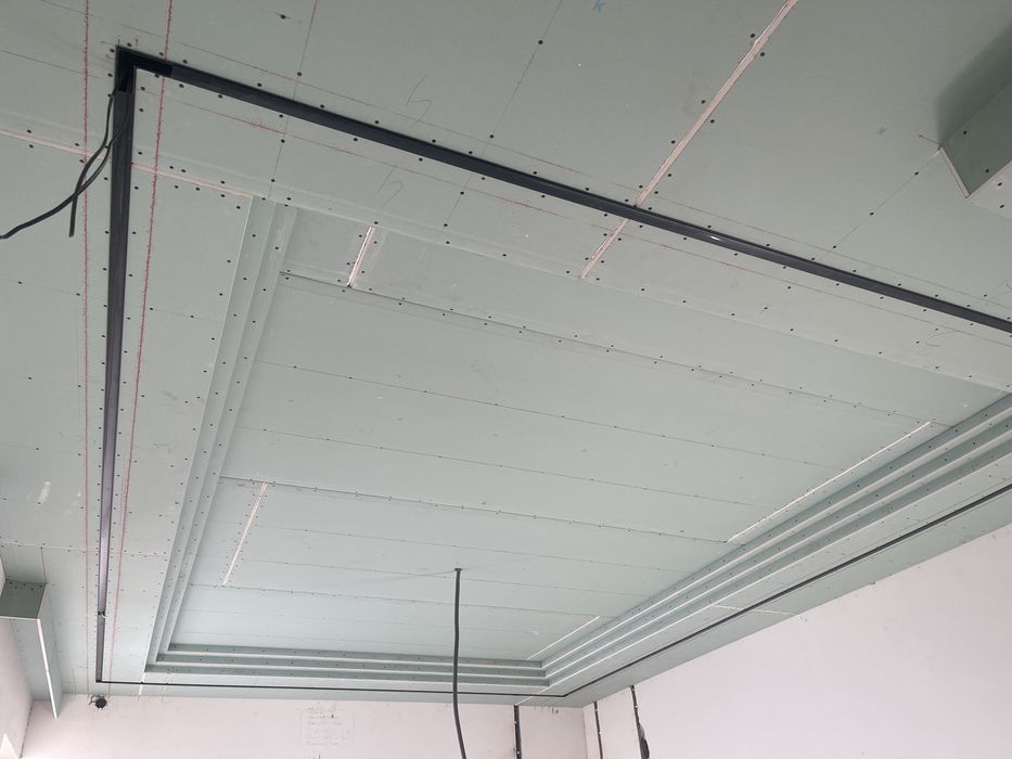 Гипсокартон монтаж и скритий рельс монтаж