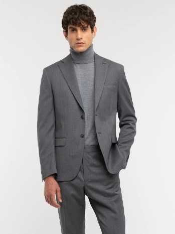 Sacou blazer de lux 50 L PAOLONI NOU lana 100% gri mediu