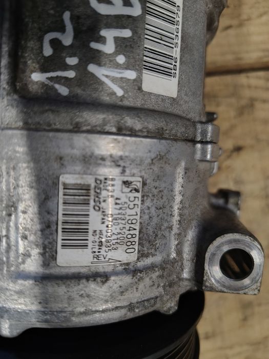 Compresor ac compresor clima fiat linea 1.4 benzina fiat 500 1.2 sau 1.4 benzina fiat grande punto 1.2i 1.4i cod 55194880