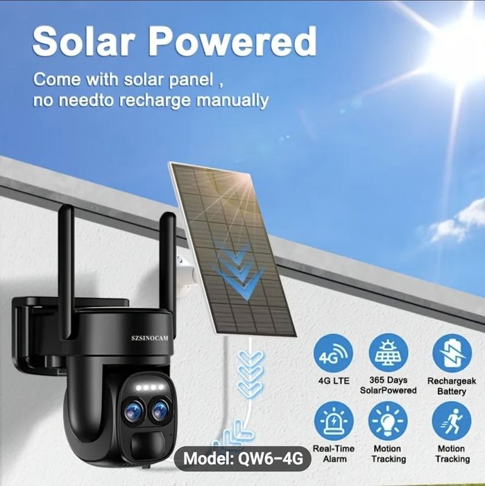 Camera supraveghere cu sim 4G acumulator panou solar ip