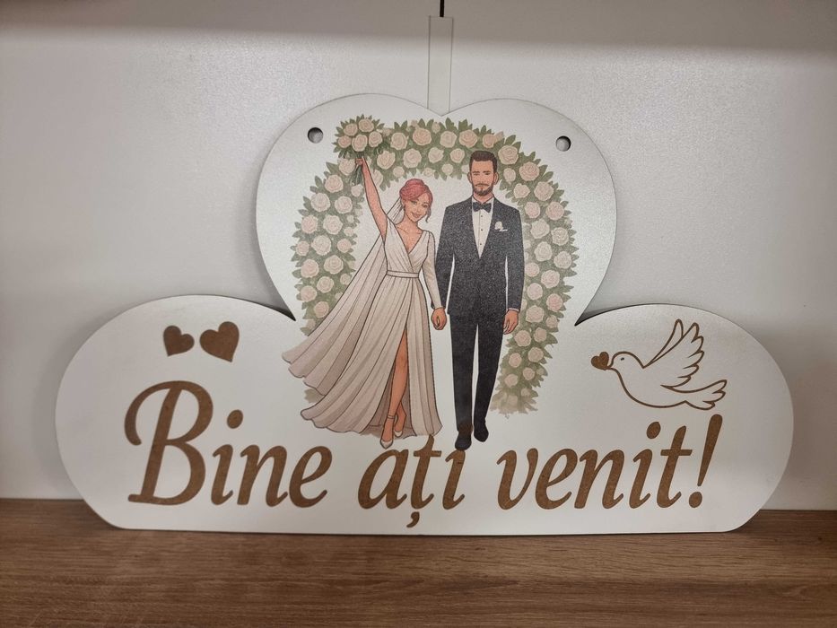 Placuta nunta panou bine ati venit botez
