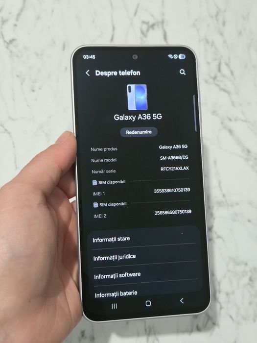 Vand/schimb Samsung A36 5G 128gb