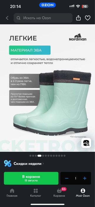 Сапоги детские Nordman rocket